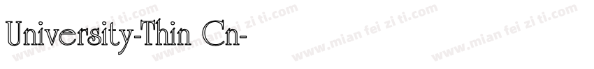 University-Thin Cn字体转换